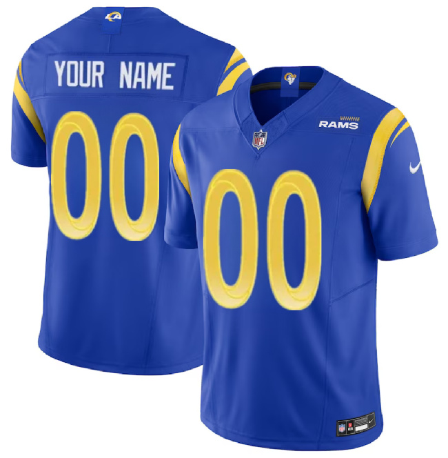 Youth Los Angeles Rams Active Player Custom Blue 2023 F.U.S.E. Vapor Untouchable Limited Football Stitched Jersey